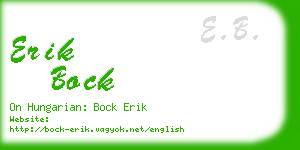 erik bock business card